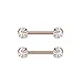 vcmart 14pcs 14G 12mm Tongue Rings Nipple Straight Barbells Surgical Steel Body Piercing Jewelry