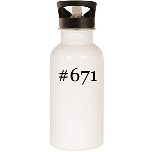 #671 - Stainless Steel Hashtag 20oz Road Ready Water Bottle, White