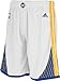 Golden State Warriors White Embroidered Swingman Shorts By Adidas