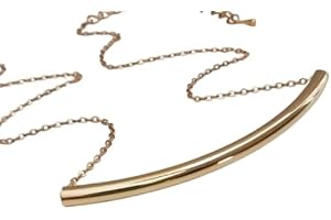 Adjustable Thyroid Neck Scar Cover Gold Tube Necklace