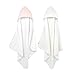 Just Born Boys and Girls Newborn Infant Baby Toddler 2-Pack Hooded Bath Towel Set, Pink, One Size
