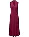 DRESSIS Women's Sleeveless V Neck Ruched Waist Maxi Dress S to 3XL (10 Colors)