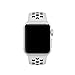 Yearscase Apple Watch Band 42MM, Soft Silicone Replacement Band for Apple Watch Series 3, Series 2, Series 1, Sport , Edition, M/L Size - White / Black