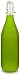 Glass Water Bottle - Frosted Green Color - Holds 1 Liter/33 Oz of Liquid - Swing Top Secure Stopper