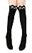 BogiWell Girls Cute Animal Socks Cotton Over Calf Knee High Socks Black Cat, One Size (Fits 3-10 yr old girls)