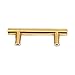 Gold Drawer Pulls Brushed Brass Cabinet Handles Stainless Steel T Bar Cabinets Knobs 10 Pack 3Inch (76mm) Hole Centers - homdiy HD201PB Gold Cabinet Hardware Pulls