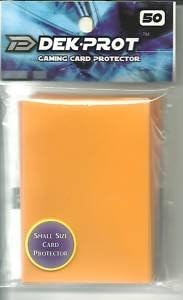 YuGiOh D Dek Prot Flat Gaming Card Sleeves Mango Yellow 50 Count