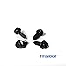 Titanbolt Black License Plate Screws for Domestic Cars & Trucks (Pack of Four) Zinc Plated Fasteners for Plate Covers and Frames