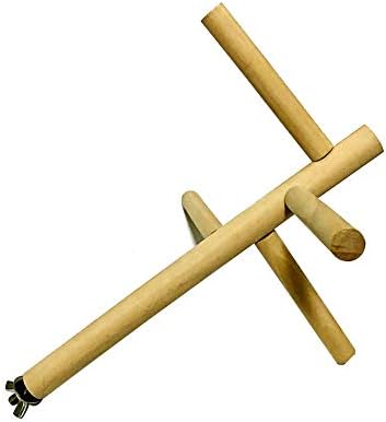 EZIZB Natural Wooden Bird Perch Stand Toy Activity Branches Climbing Stairs For Canary Finch Budgie Cockatiel Finch Small Parrot Parakeet Caged Accessories