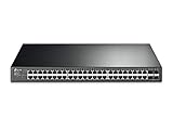 TP-Link 48 port PoE switch | Smart Managed | 48 Gigabit PoE+ Port, 4 SFP Slots | 802.3at/af Compliant, 384W | 802.1Q VLAN etc. L2 Features | Storm Control etc. Security Features | QoS(T1600G-52PS)