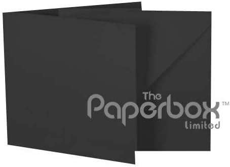 Large Square Black Matte Card Blanks & Matching Envelopes (1 Sample)