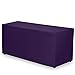 Gee Di Moda Fitted Tablecloth - 72 x 30 Inch Purple Fitted Table Cloth for 6 Foot Rectangle Table - Heavy Duty Washable Fabric - for 6 Ft Buffet Table Holiday Party Dinner Wedding & Trade Show