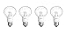 Philips 458794 LED Dimmable G25 Soft White Light Bulb with Warm Glow Effect 800-Lumen, 2700-2200-Kelvin, 7-Watt (40-Watt Equivalent), E26 Base, Clear, 4-Pack