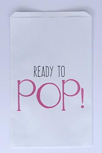 Ready To Pop Baby Shower Favor Bags, Pink, Set of 20