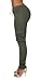 Pxmoda Womens Casual Stretch Drawstring Skinny Pants Cargo Jogger Pants (L, Army Green)
