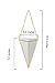 Nellam Ceramic Planter - Modern Geometric Hanging Wall Pot with Brass Frame - Large Mounted Decorative Vase & Container for Indoor Plants & Succulents - Potter for Flower, Herbs, Vegetable Planting
