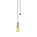 Globe Electric Edison 1-Light Plug-in Pendant, Antique Brass, Black Woven Fabric Cord, in-Line On/Off Rocker Switch 65116
