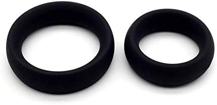 YQUQ Muscle Endurance Training Unscented Soft Silicone Men's Strength Training Double Ring (Black)