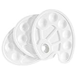 Artlicious - Paint Tray Palettes with Thumb Hole - Best for Acrylic, Oil, Watercolor Paints & Paint Brushes (3 Pack)