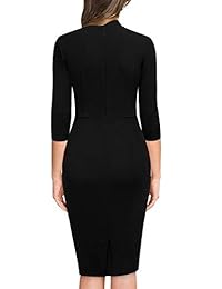 Vestido estilo lápiz de trabajo de manga 2 3 para mujer Miusol Business