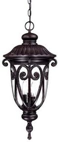 Acclaim 2126Mm Naples Collection 3-Light Outdoor Light Fixture Hanging Lantern, Marbleized Mahogany