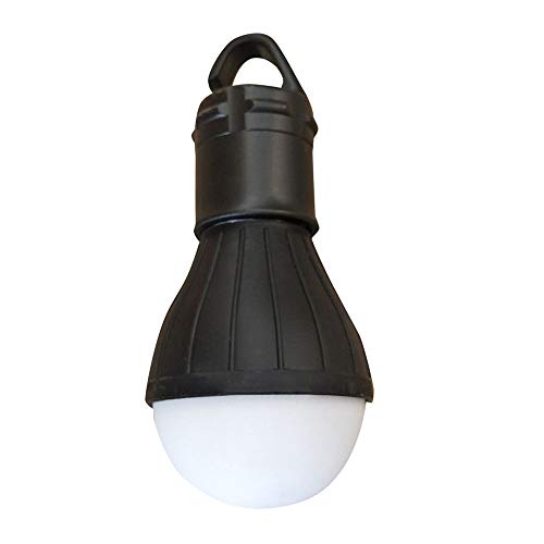 LED Camping Lamp, 2Pcs Outdoor Emergency LED Lamp Camping Tent Fishing Lantern Hanging Light (Black)