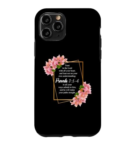 Proverbs 3:5-6 Bible Verse Religious Christian Men and Women Case for iPhone 11…