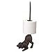 PlayDo Vintage Cast Iron Dog Toilet Paper Holder Stand Towel Holder Standing for Bathroom Kitchen (Dog)