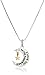 Two-Tone Sterling Silver and Gold over Sterling Silver Moon and Star Sentiment Pendant Necklace, 18
