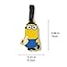 Finex Set of 4 - The Minions Travel Luggage Tags Bag Tag with Adjustable Strap Yellow Despicable Me