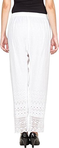 nice mode women's palazzos, xl (white)
