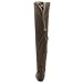 Ollio Women Shoe Adjustable Drawstring Span Faux Suede or Faux Leather Thigh-high Zip Up Long Boots