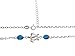 Arthur's Jewelry 925 sterling silver Hawaiian honu sea turtle cz blue synthetic opal link chain anklet 9