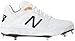 New Balance Men's 3000 V4 Metal Baseball Shoe, Synthetic White/White, 10.5 M US