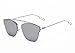 Elegant Metal Reflection Mirror Frame Sunglasses (Silver)