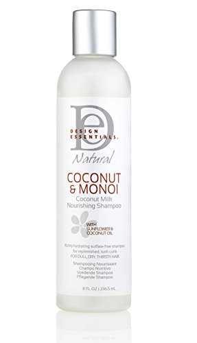 Design Essentials Natural Coconut Milk Sulfate-Free Nourishing Shampoo-Coconut & Monoi Collection, 8oz.