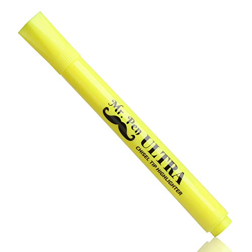 Mr. Pen Yellow Highlighters, Tank Style Highlighter, Pack of 20
