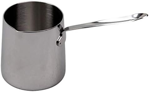 YISSN Butter Warmer Mini Melting Pot for Milk Turkish Coffee 18/10 Tri-Ply Stainless Steel, 12oz/370ml