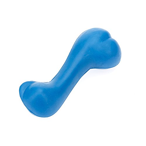 CLASSIC Pet Products Solid Rubber Bone, 130 mm, Blue