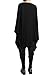 ELLAZHU Women Baggy Crew Neck Asymmetric Hem Solid T shirt Onesize GY805 A