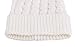 Simplicity Women's Knit Slouch Winter Hat With Pom Pom - Fleece Lined Skull Beanie, White