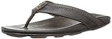 OluKai Men's Charcoal/Ginger Hiapo Flip Flop Sandals