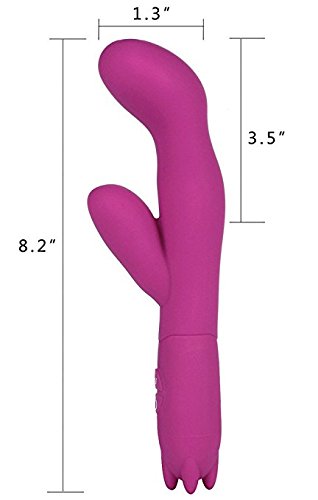 Bombex Big Guy Waterproof Silicone Rabbit Vibrator - 10 Function G-spot Vibe - Powerful and Quite Vibration,Purple