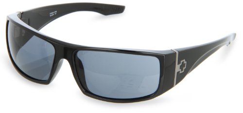 Spy optic cooper wrap sunglasses, black gloss frame/gre…