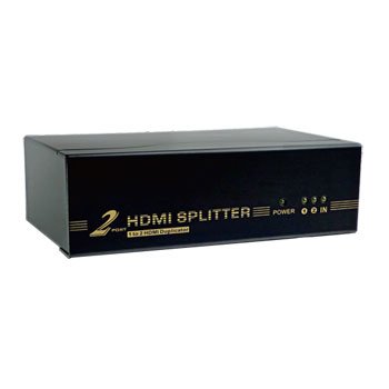 Dynamode 4K Pocket Sized 2 Port HDMI Intelligent Splitter, 1 Source to 2 Displays - Full Video Format 720p, 1080i, 1080p, 3D 1080p, 4K x 2K- USB Powered With Remote Control (Black)