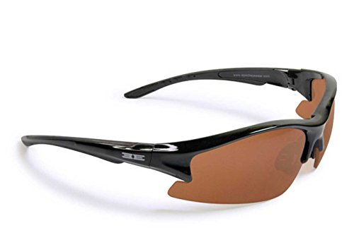 Epoch 1 Amber High Definition Golf Sunglasses (Black, Amber)
