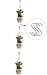 Selbst 3 Pack Macrame Plant Hangers Handwork Classic Rope 4 Legs for Wall or Air Hanging Holder Indoor Outdoor with 3 Hooks 70 Inch White