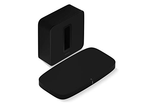 Sonos 3.1 Entertainment Set – Home Theater Surround Sound System with Playbase and Sub for TVs on stands or other furniture. Works with Alexa. (Black)