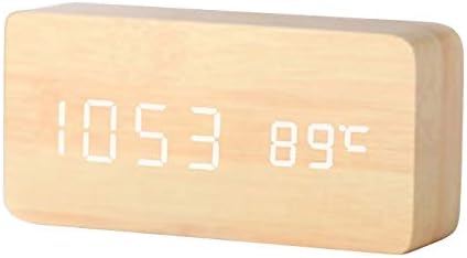 Amazon Co Jp 置時計 北欧 おしゃれ デジタル 可愛い 静か 木 リビング ミニ 木目調 置き時計 Led 実用的 温度 見やすい スタイリッシュ 木 四角 かわいい 長方形 薄茶 ホーム キッチン