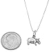 Sterling Silver Three Dimensional Hippopotamus Hippo Necklace